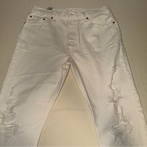 Levi's Women's White Straight Leg Jeans